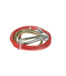 Safety cable for unbraked trailers, safety cable for trailers
